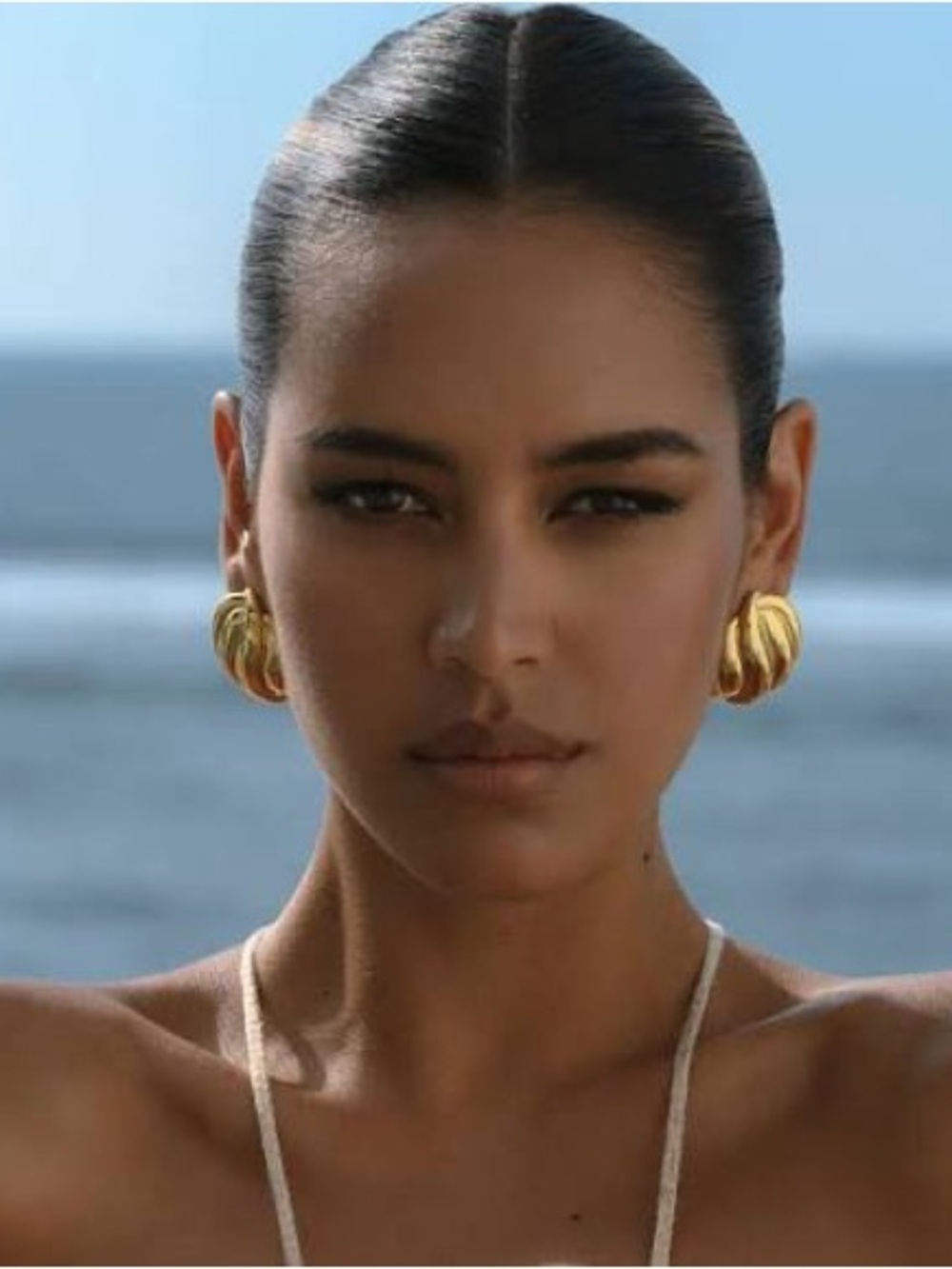 Gold Hoop Statement Earrings - Women Jewelry